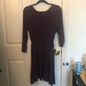 PLUM PURPLE AEO Long Sleeve Cutout Dress